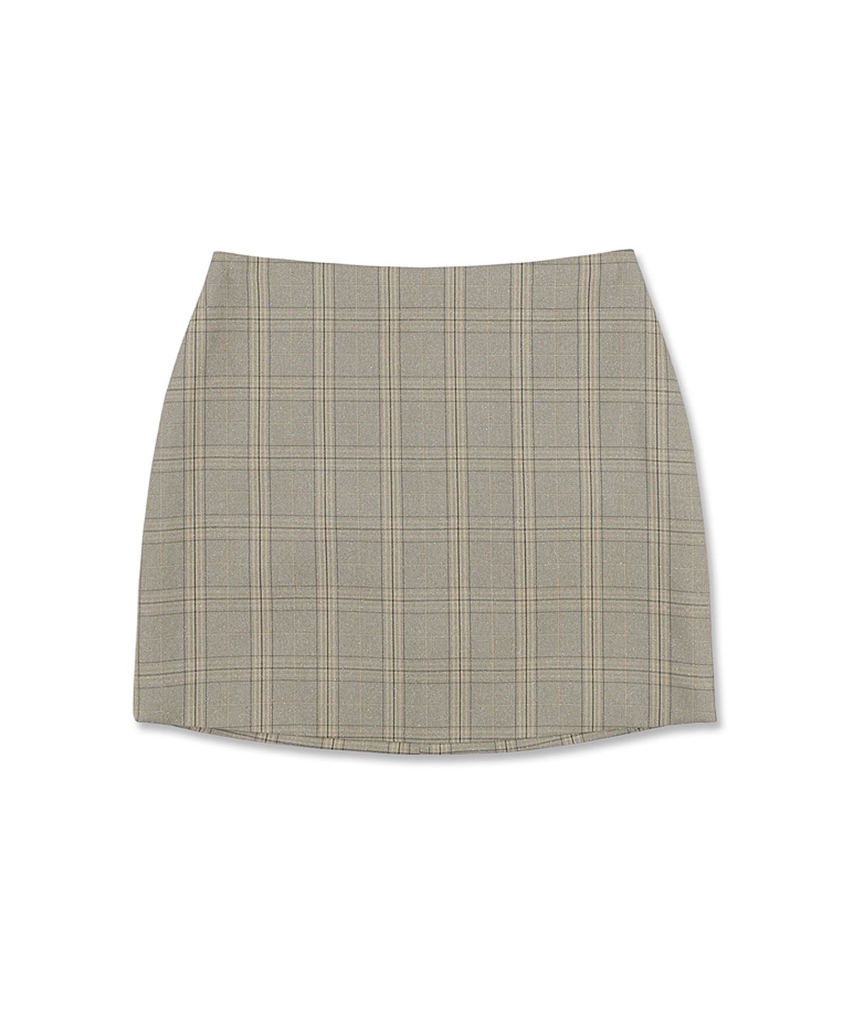 배디(BADEE) TWINKLED CHECK SKIRT [BEIGE]