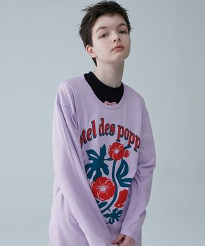 POPPY RUNNER 롱 슬리브 티셔츠/퍼플