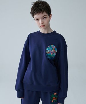 POPPY FANCY 맨투맨/네이비