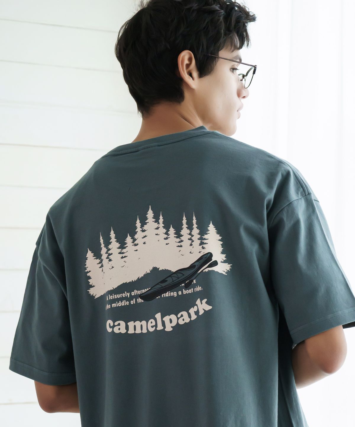 카멜워크(CAMEL WORK) 카멜 파크 반팔티셔츠(딥그린)