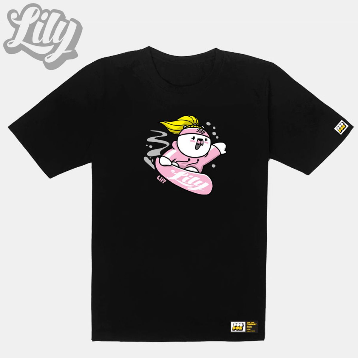 돌돌(DOLDOL) Lily-tshirts-29 러블리 릴리 여자 북극곰 스노우보드 선수 익스트림 캐릭터 그래픽 디자인 그래피티 디자이너 티셔츠 티