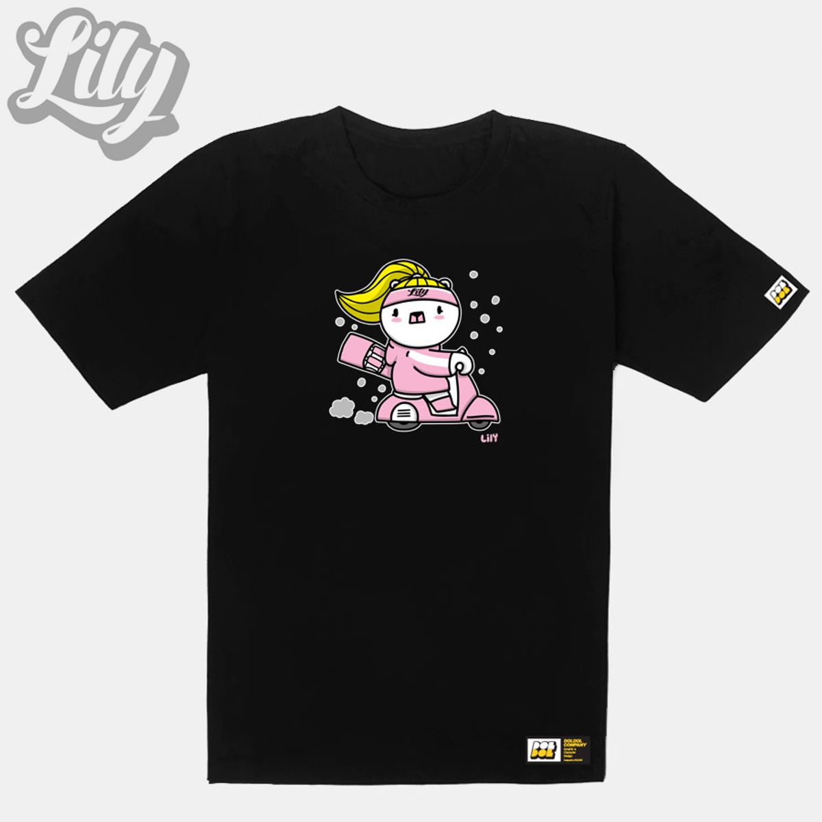 돌돌(DOLDOL) Lily-tshirts-30 러블리 릴리 여자 북극곰 스노우보드 선수 익스트림 캐릭터 그래픽 디자인 그래피티 디자이너 티셔츠 티