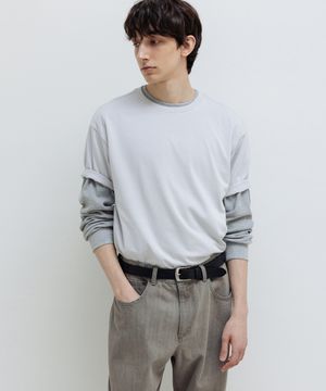 수피마 코튼 프리미엄 티셔츠 PASTEL GREY