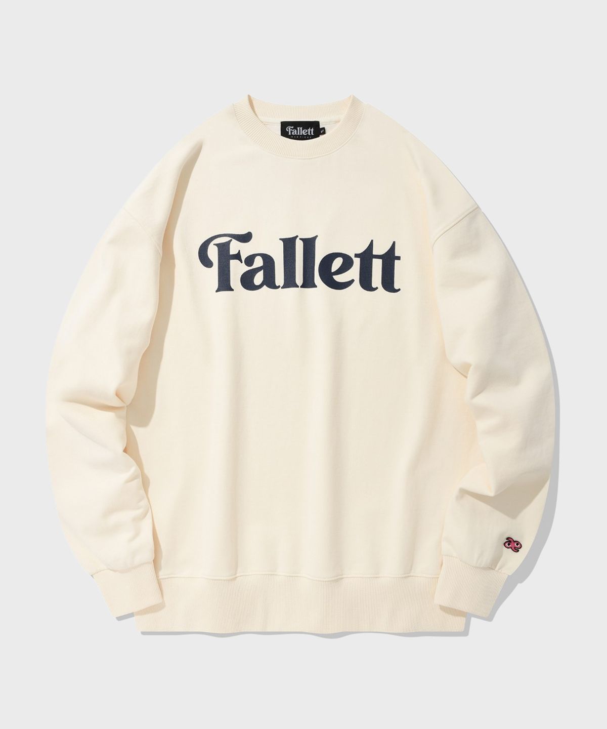 팔렛(FALLETT) 스토리 로고 맨투맨 아이보리