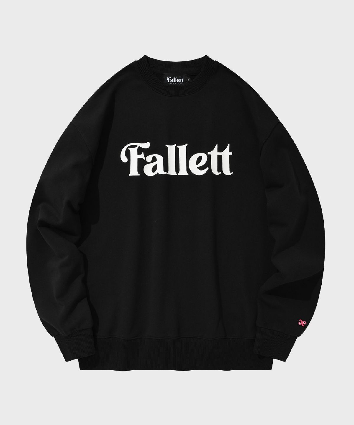 팔렛(FALLETT) 스토리 로고 맨투맨 블랙