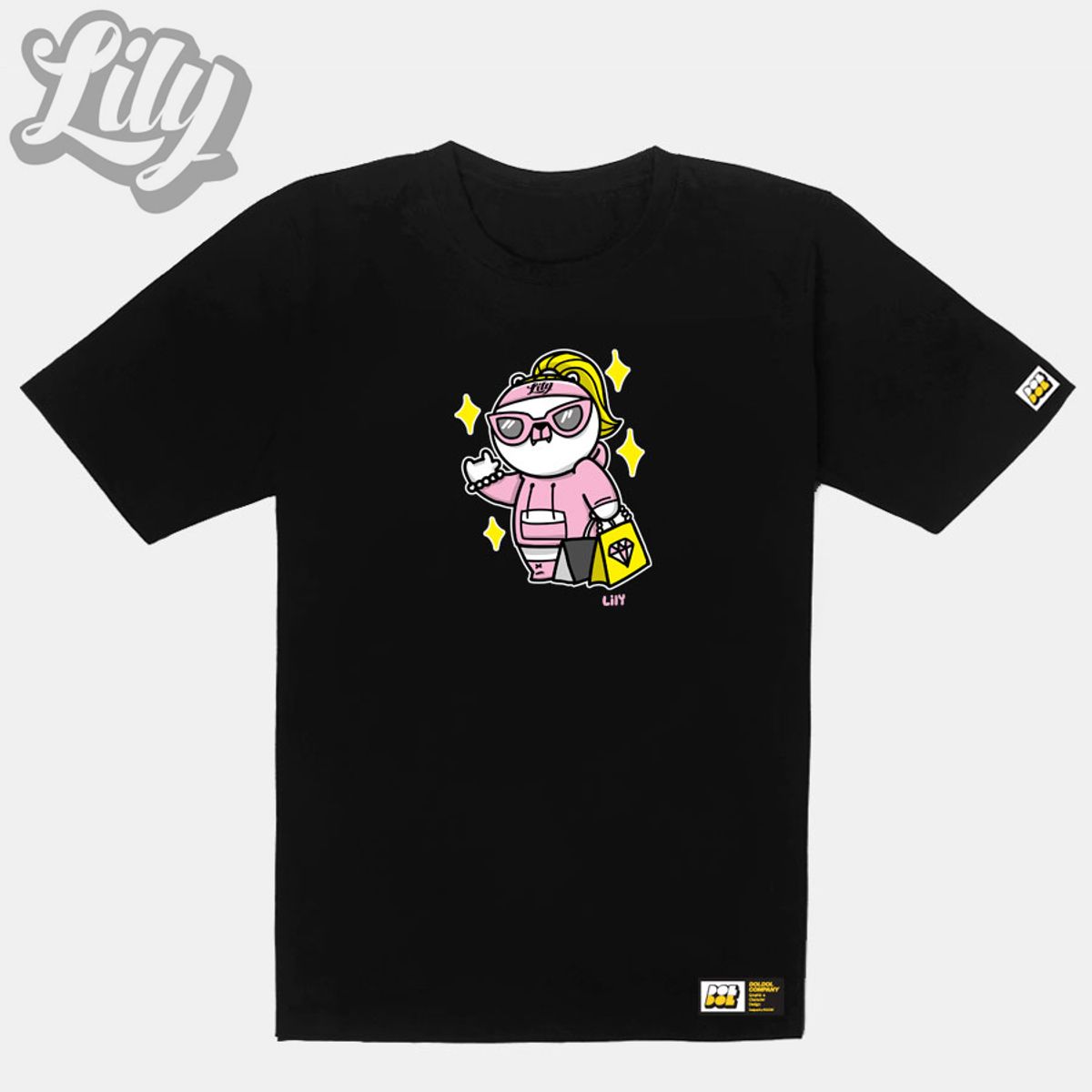 돌돌(DOLDOL) Lily-tshirts-31 러블리 릴리 여자 북극곰 스노우보드 선수 익스트림 캐릭터 그래픽 디자인 그래피티 디자이너 티셔츠 티