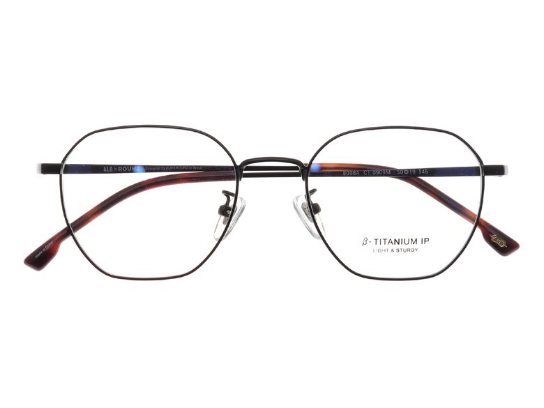 [ALOXROUNZ] AR8008A C1 폴리곤 베타티타늄 IP도금 안경