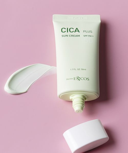 Encos Soothing Sun Cream 50ml: No white cast, tone-up effect, and enriched with Cica for enhanced skincare.