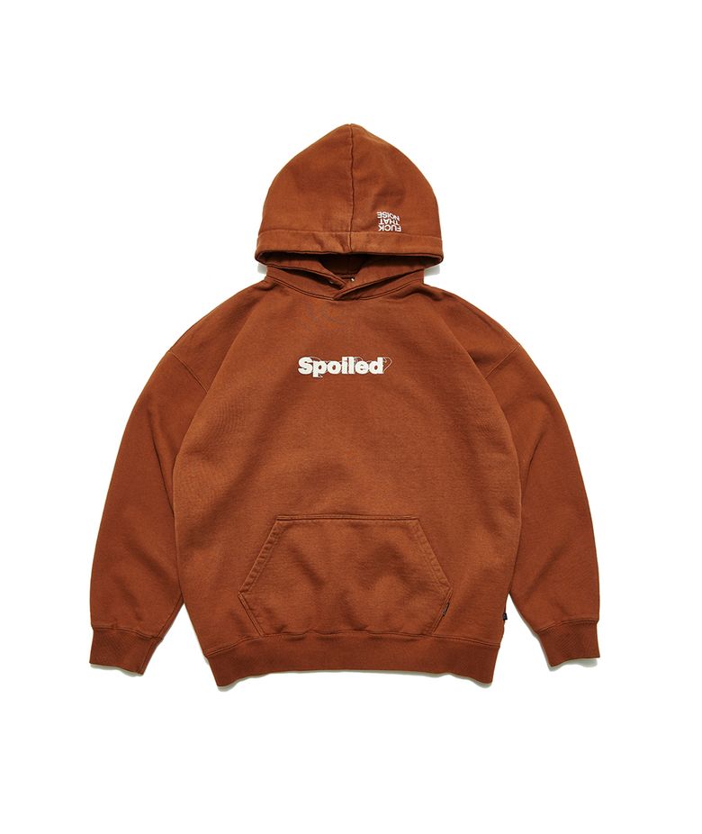 HOW SPOILED PULLOVER HOOD - BROWN