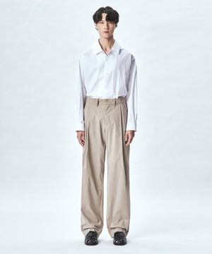 원 턱 베이직 슬랙스 BE