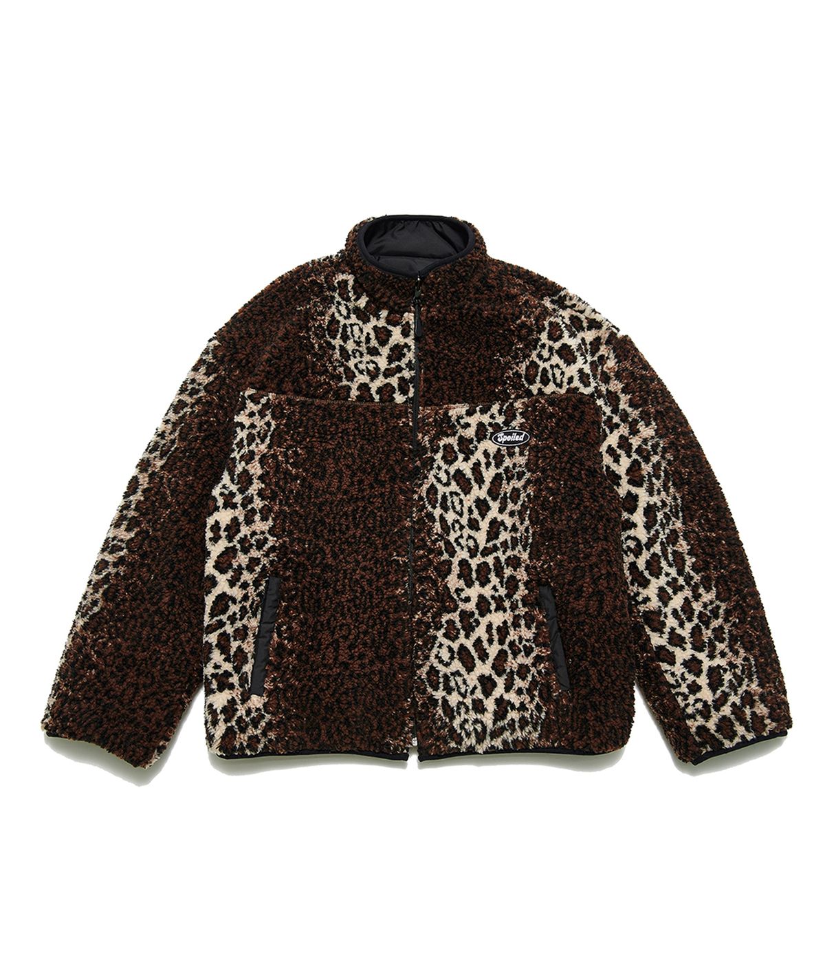 스포일드(SPOILED) SPOILED FLEECE JACKET REVERSIBLE - LEOPARD/BLACK