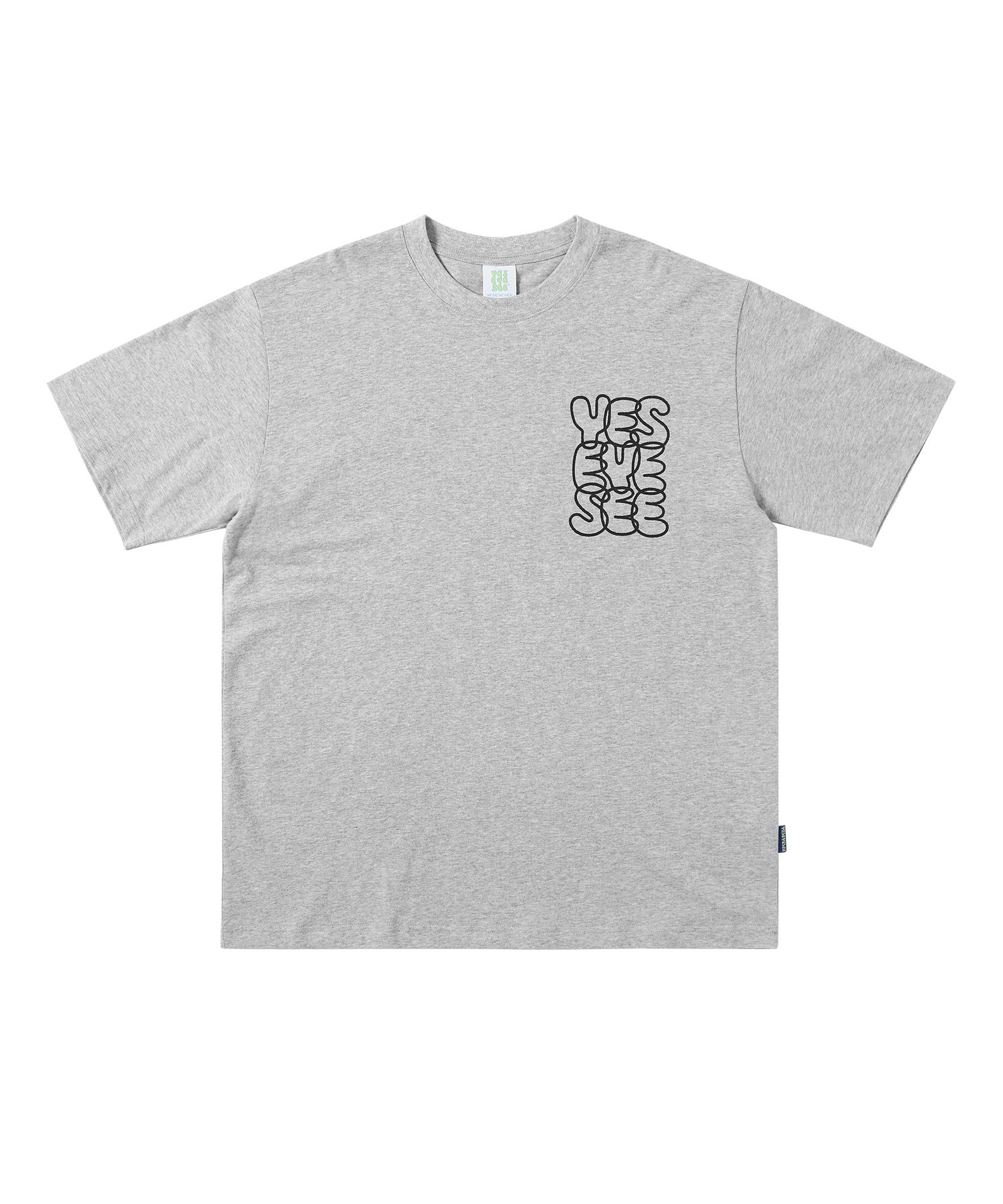 【YESEYESEE】C-LOGO BLEACHED TEE / GREY MUSINSA | YESEYESEE Y.E.S C-logo tee Grey