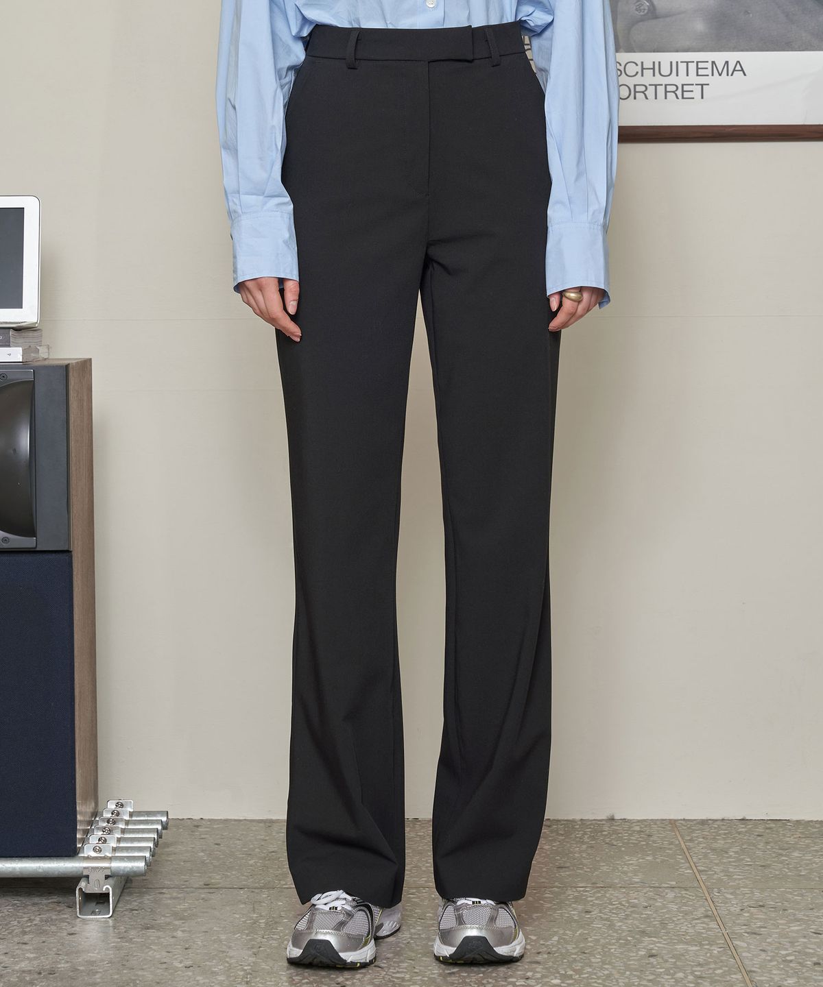 시야쥬(SIYAZU) SIPT7023 Long Wide Slacks_Black