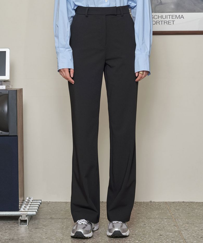 SIPT7023 Long Wide Slacks_Black