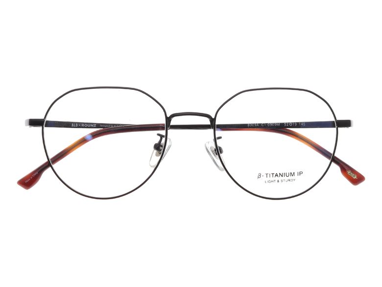 [ALOXROUNZ] AR8009A C1 폴리곤 라운드 베타티타늄 IP도금 안경