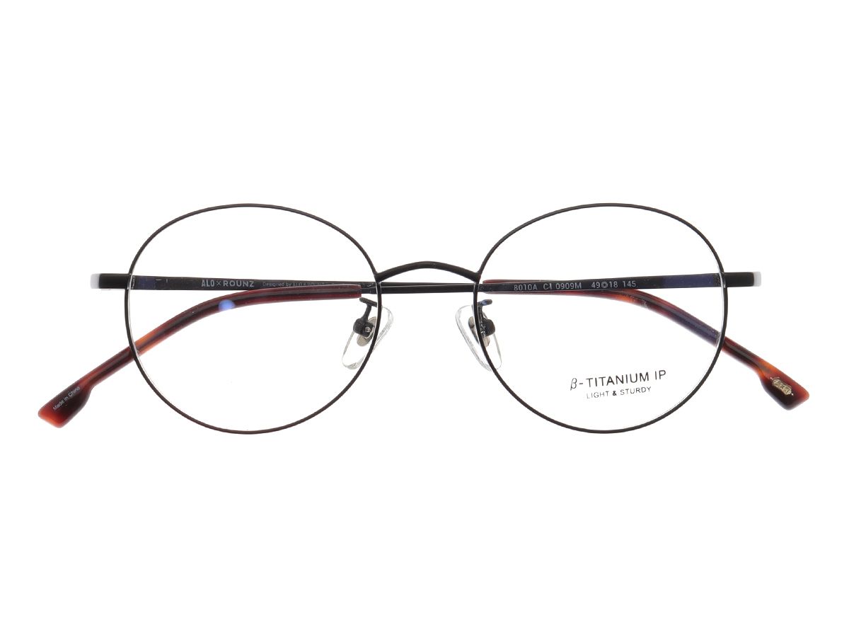 알로아이웨어(ALO EYEWEAR) [ALOXROUNZ] AR8010A C1 오르빗 베타티타늄 IP도금 안경