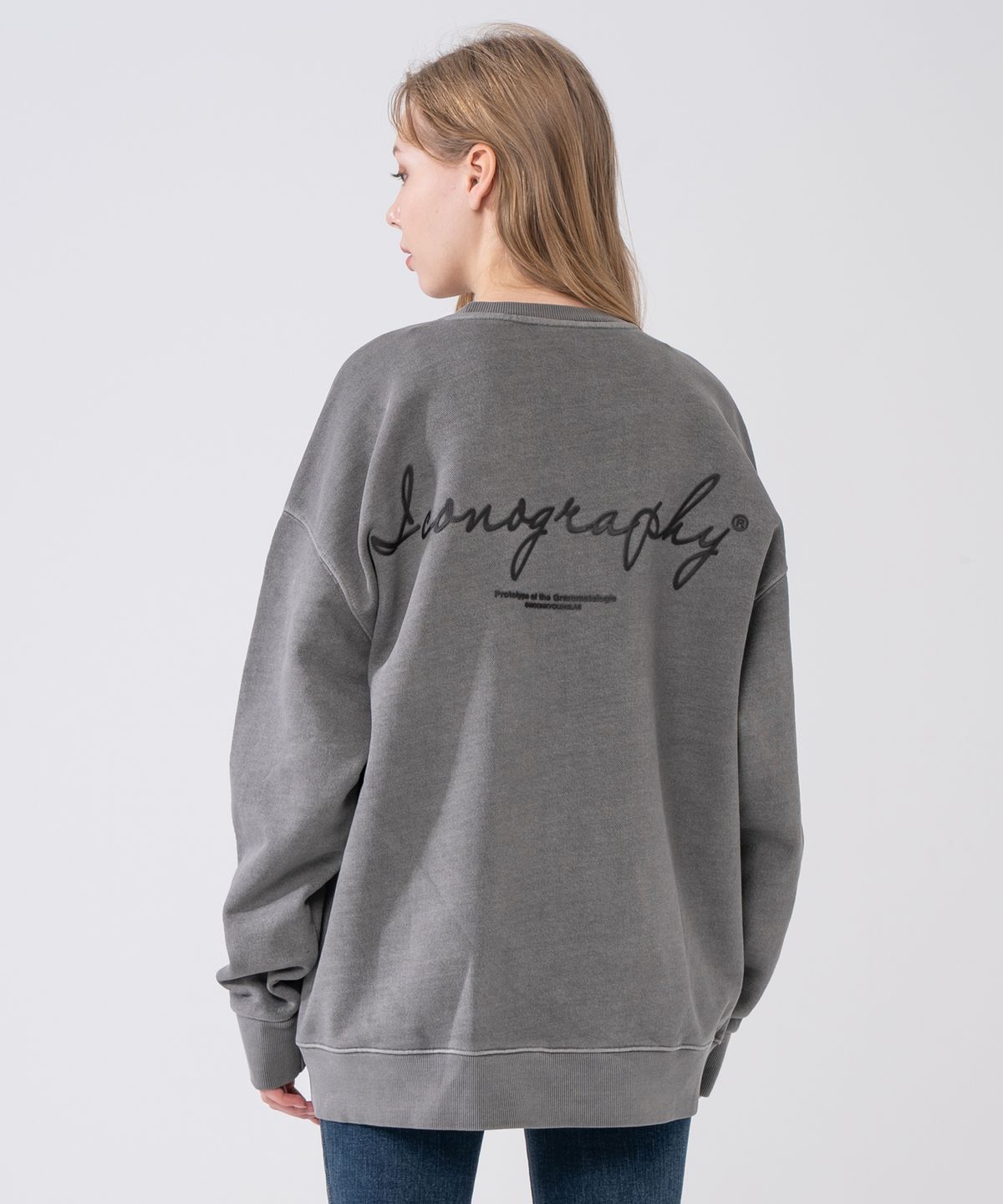 아이코노그라피(ICONOGRAPHY) PIGMENT HEAVY COTTON EMBLEM VOLUME PRINT DGR2