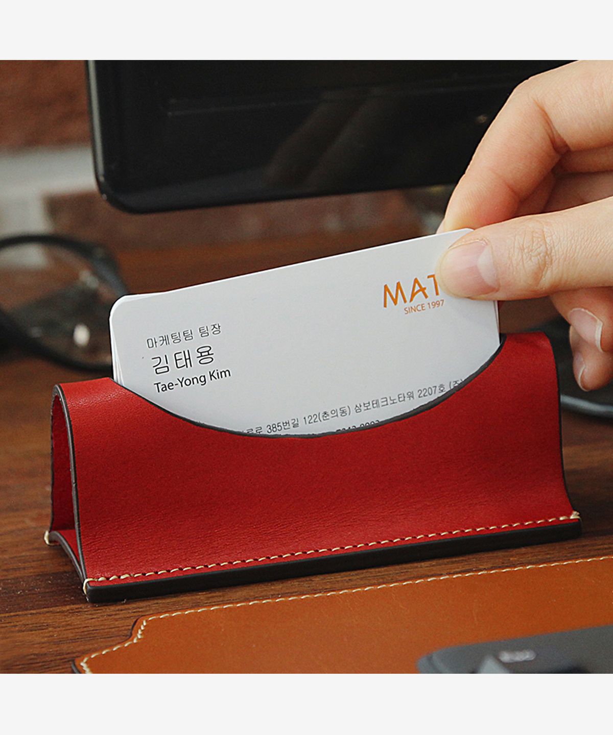마뜨(MATT) 이태리 토스카나 통가죽 명함꽂이 명함홀더 5컬러