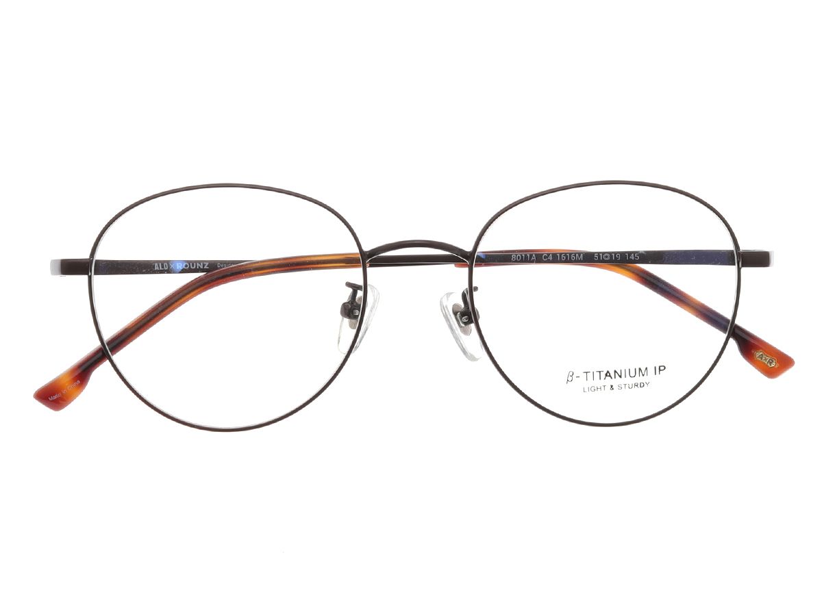 알로아이웨어(ALO EYEWEAR) [ALOXROUNZ] AR8011A C4 모던 라운드 베타티타늄 IP도금 안경