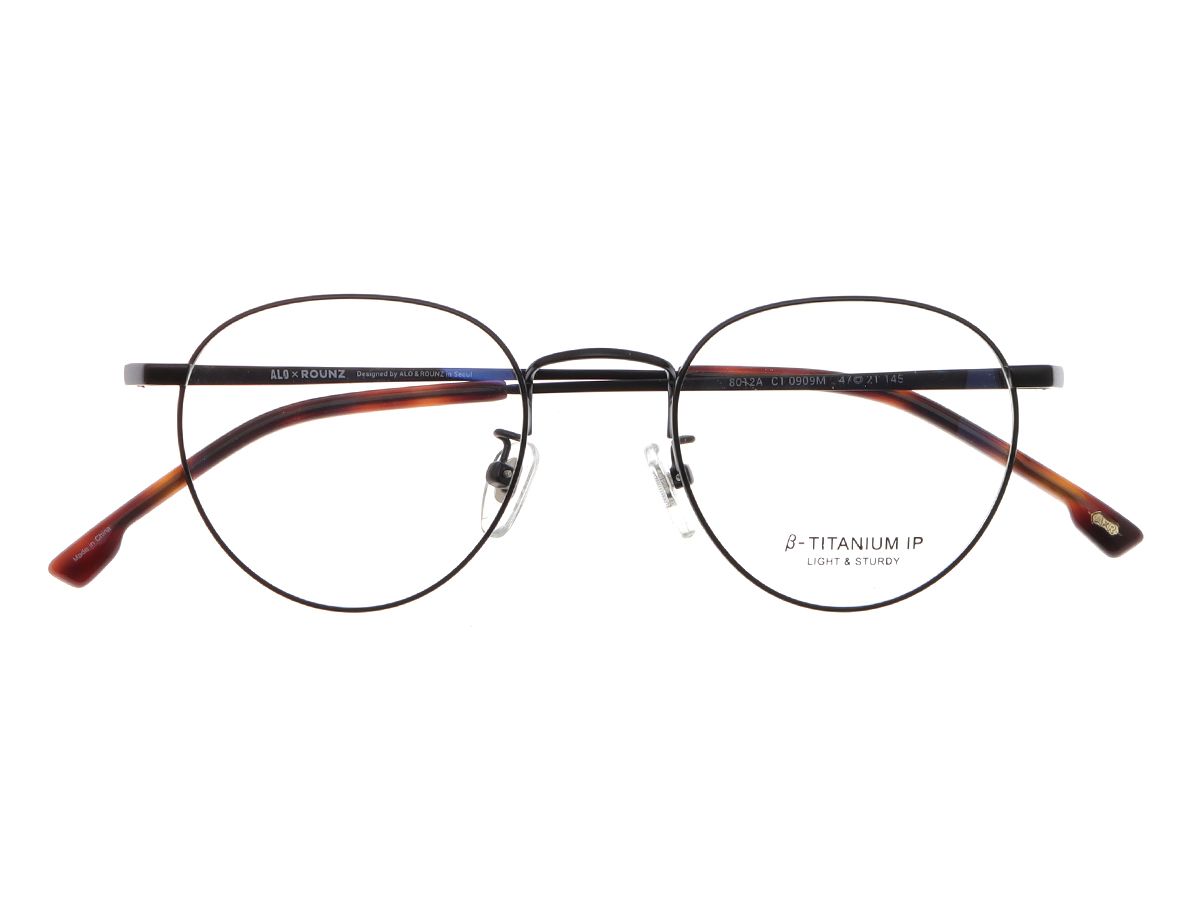알로아이웨어(ALO EYEWEAR) [ALOXROUNZ] AR8012A C1 타이니 라운드 베타티타늄 IP도금 안경