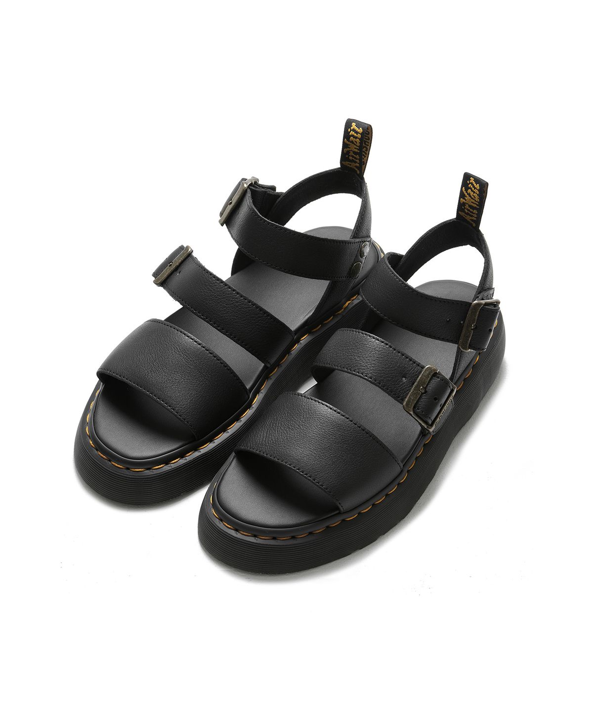 닥터마틴(DR.MARTENS) 그리폰 블랙 쿼드 샌들 / 25720001