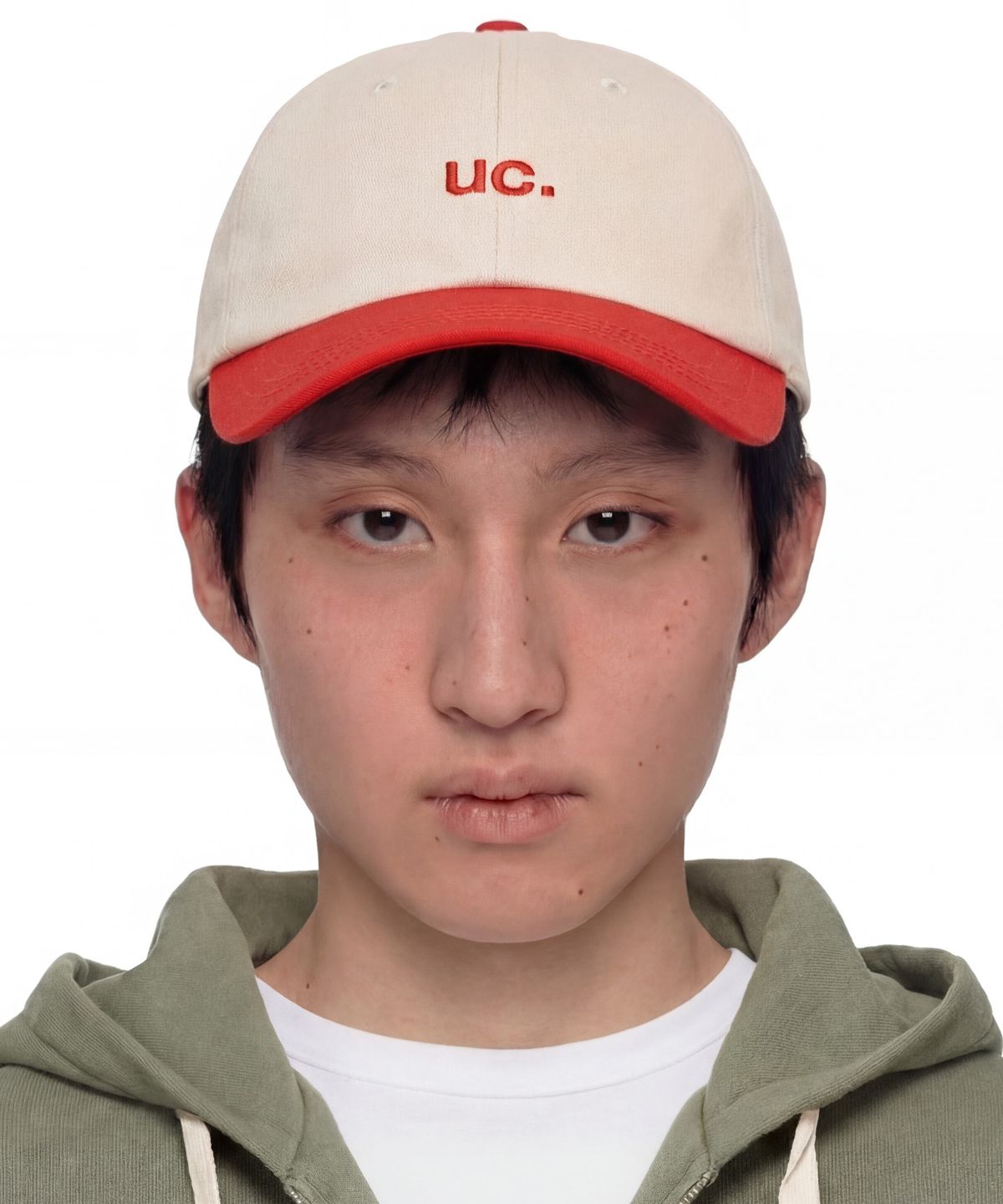 언더컨트롤(UNDERCONTROL) 코튼 배색 볼캡 UC / AUTHENTIC B B / ORANGE