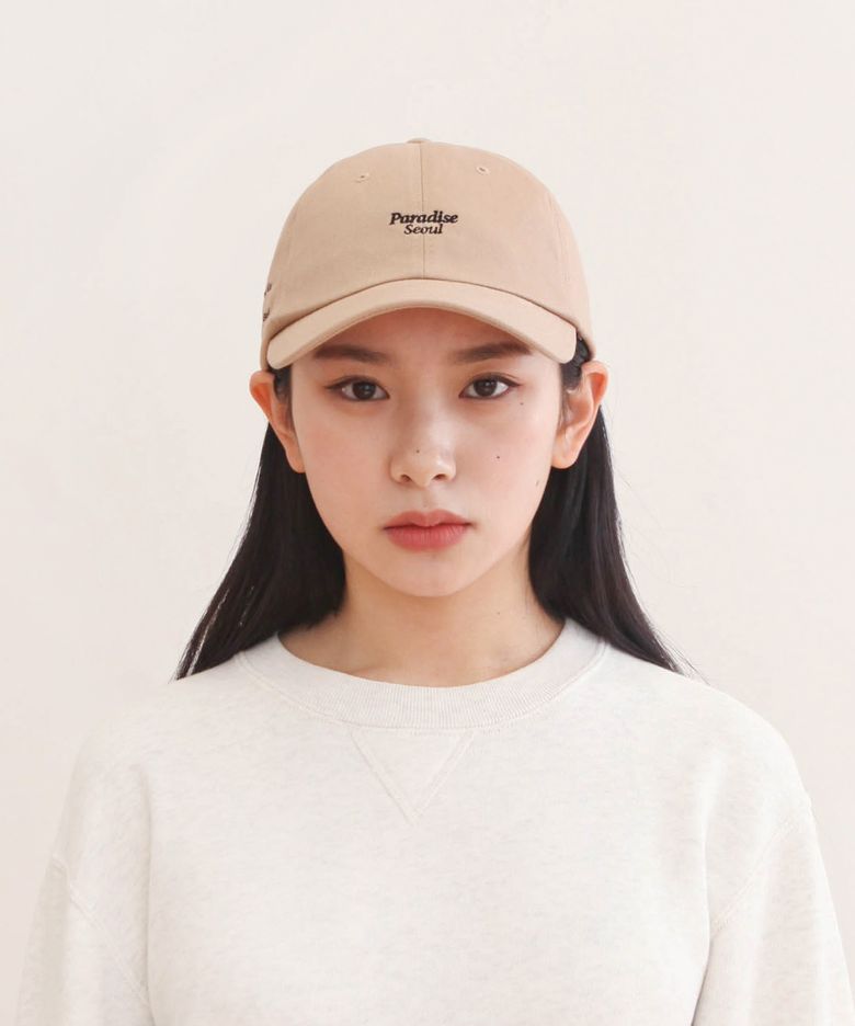 사이드 엠브로이드 커브캡-베이지