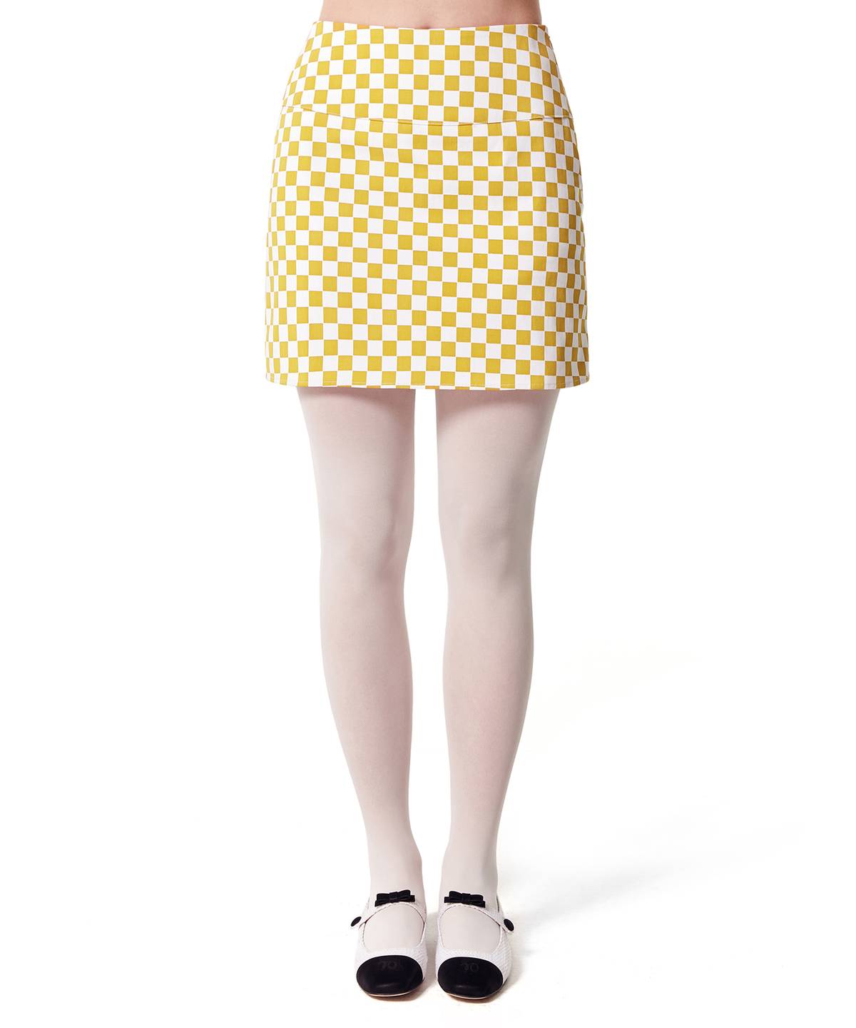 오아이오아이 컬렉션(OIOI COLLECTION) CHECK MINI SKIRT [YELLOW]