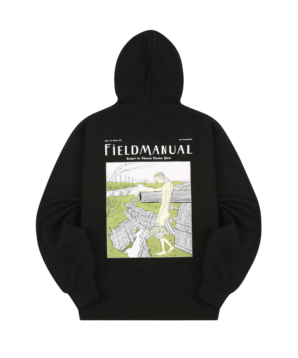 필드매뉴얼(FIELDMANUAL) 스프링 후디 블랙