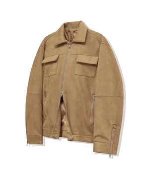86-IRO072 크루얼티프리 솔리드 스탠다드 스웨이드 자켓 카멜