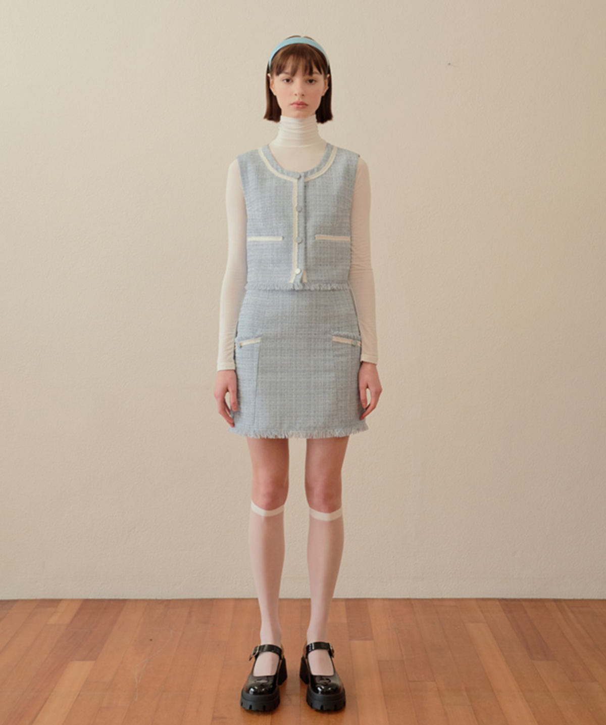마가린핑거스(MARGARIN FINGERS) lake tweed skirt