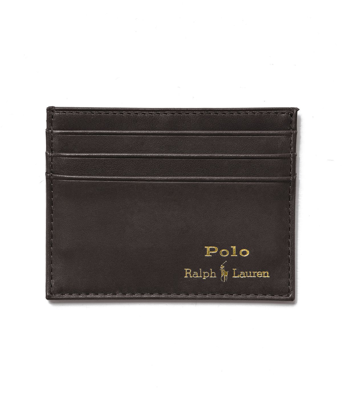 폴로 랄프 로렌(POLO RALPH LAUREN) 레더 카드 케이스 - 브라운
