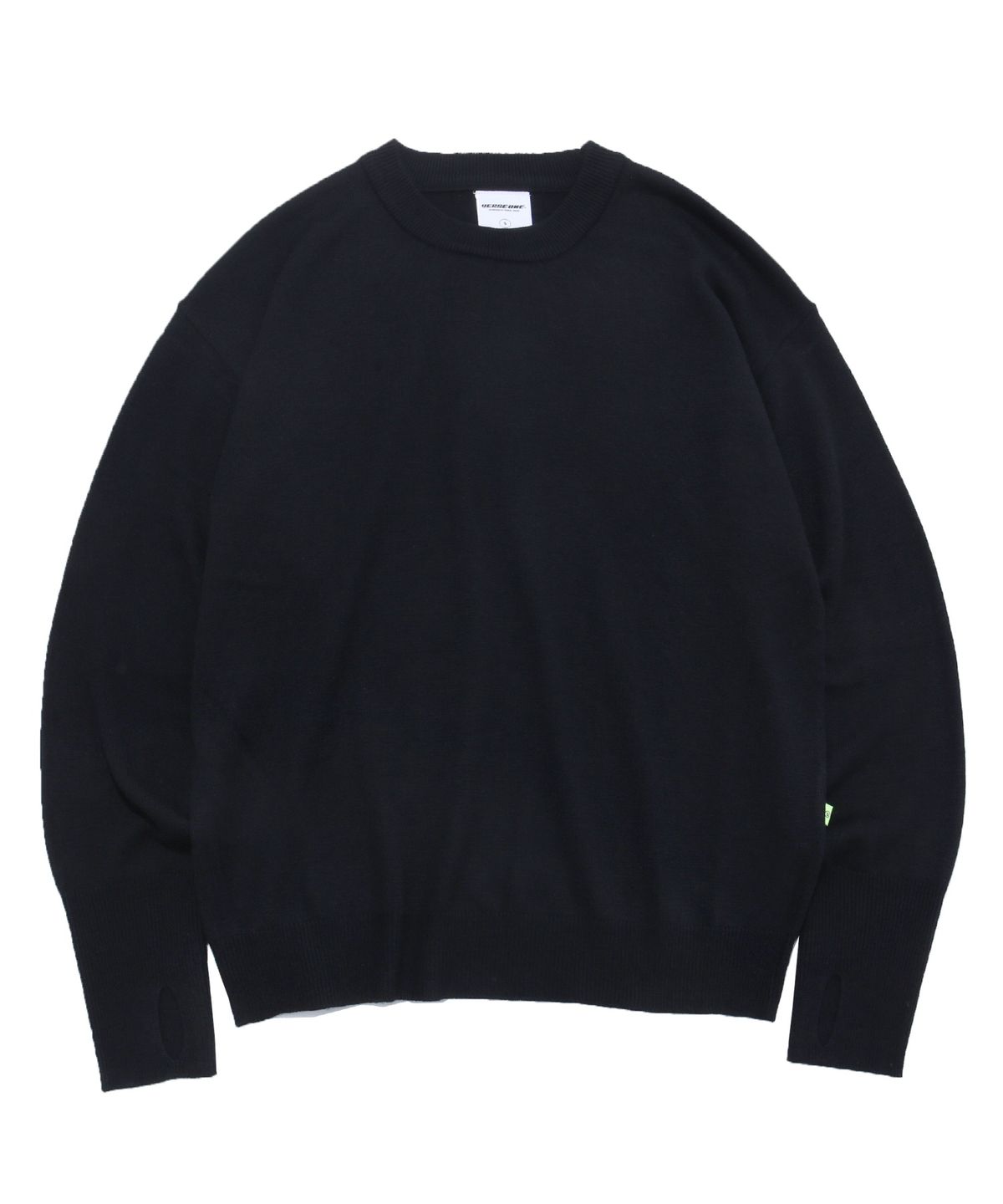 벌스원(VERSE ONE) MERINO WOOL BASIC KNIT SWEATER BLACK