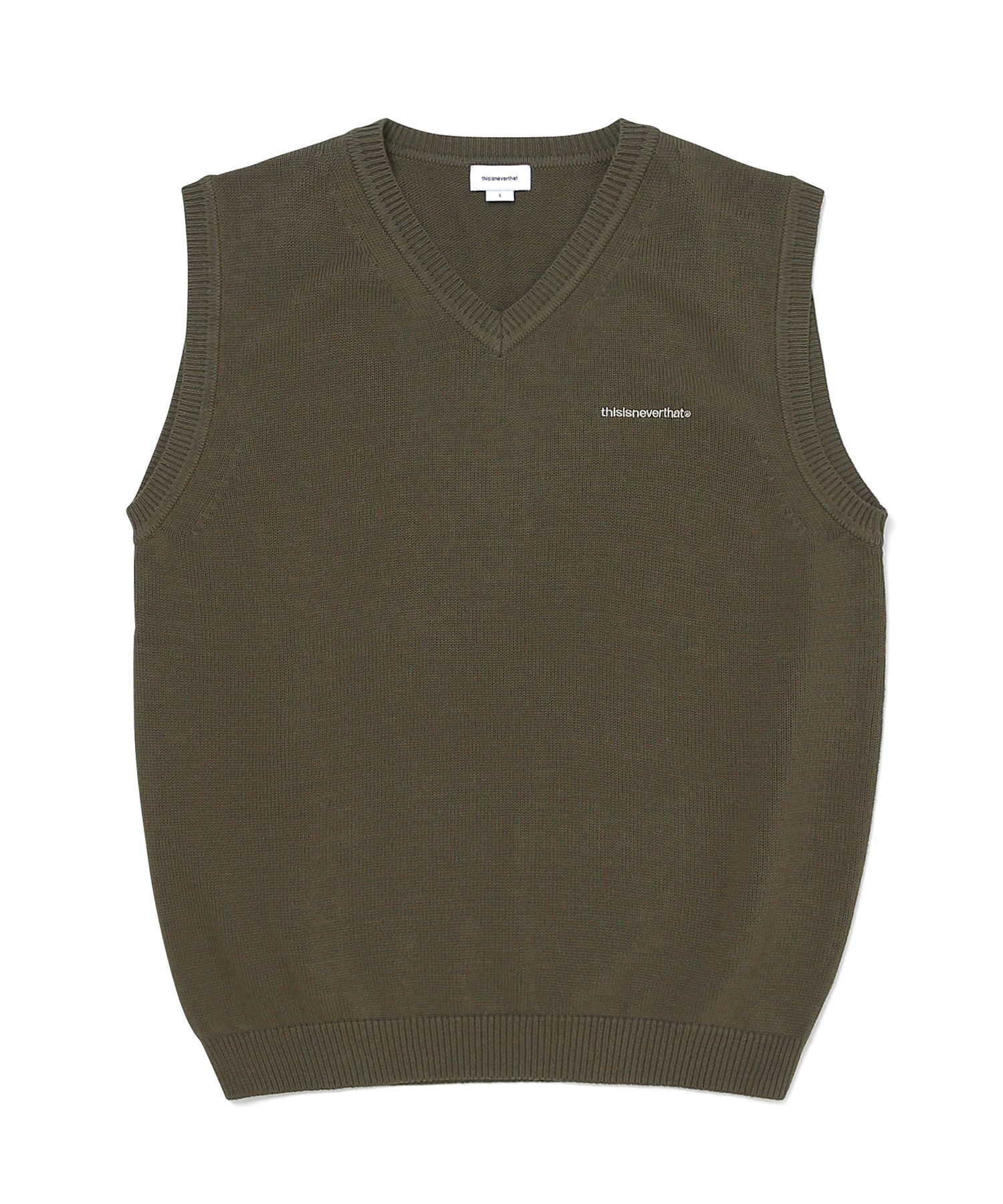 さらに100円引き◆THISISNEVERTHAT◆T-Logo Knit Vest That Knit Vest - thisisneverthat®