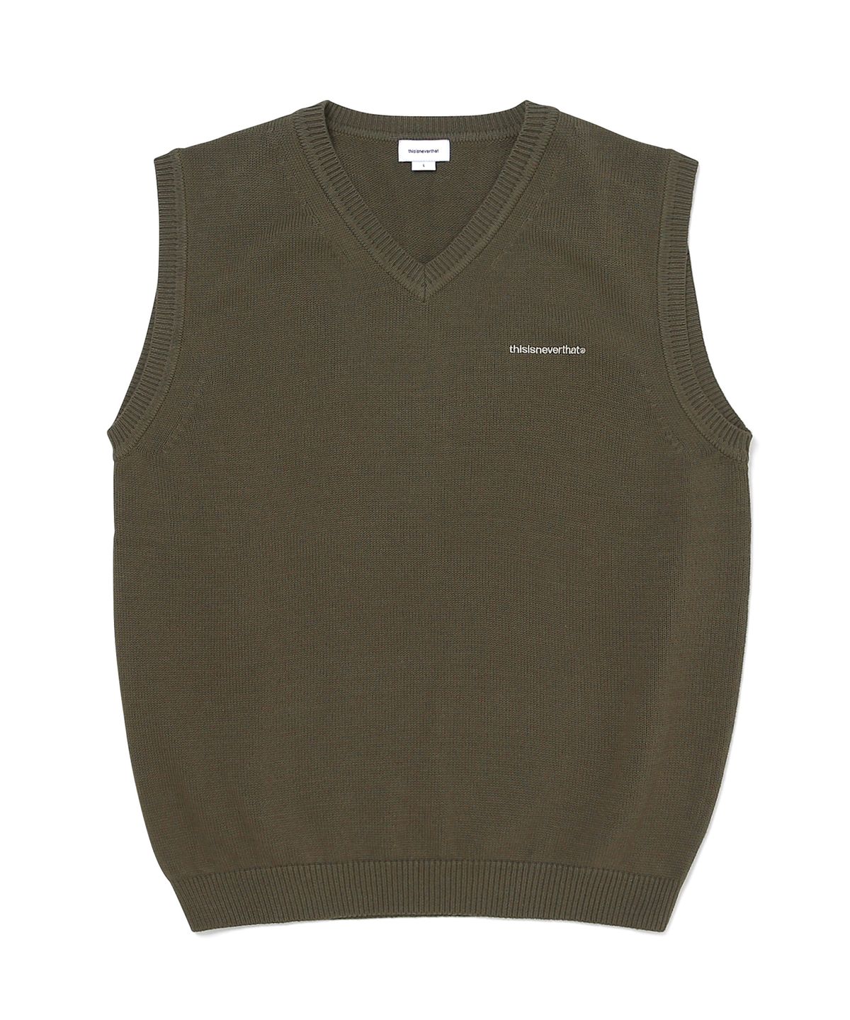 디스이즈네버댓(THISISNEVERTHAT) (SS21) T-Logo Knit Vest Olive