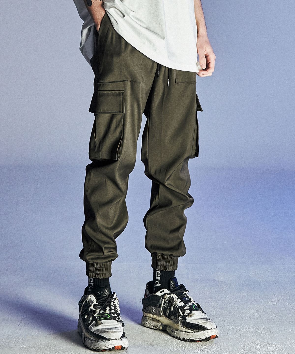 낫포너드(NOT4NERD) Cargo Jogger Slacks Pants - Khaki
