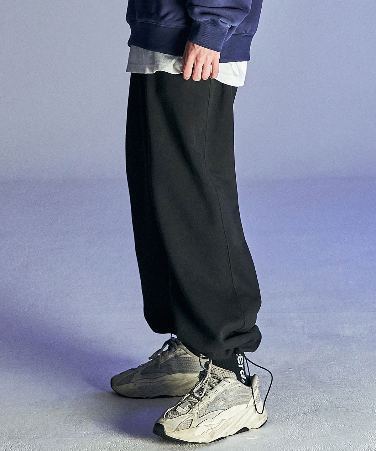 낫포너드(NOT4NERD) String Sweat Pants - Black