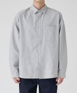 오버핏 옥스퍼드 셔츠 (GREY)