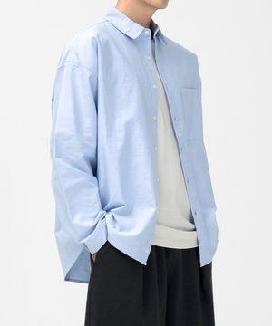 오버핏 옥스퍼드 셔츠 (BLUE)