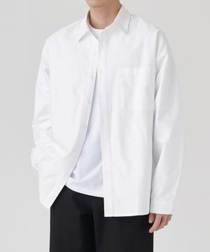 오버핏 옥스퍼드 셔츠 (WHITE)