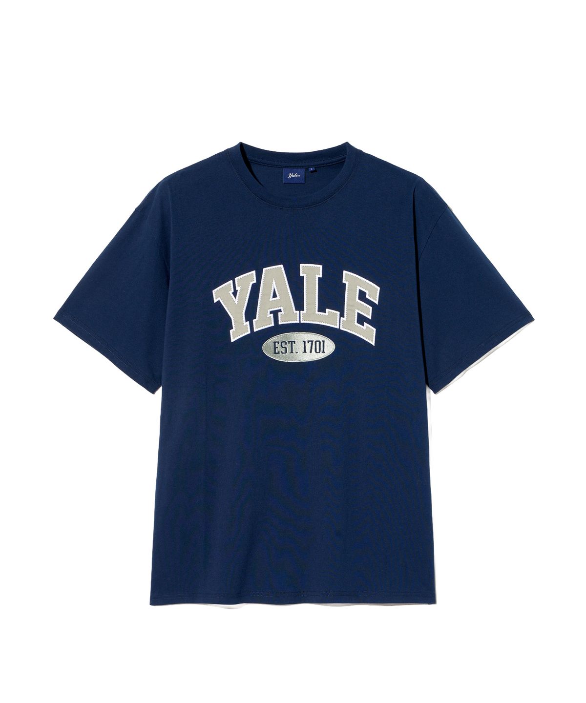 예일(YALE) 투톤아치 반팔티셔츠_네이비
