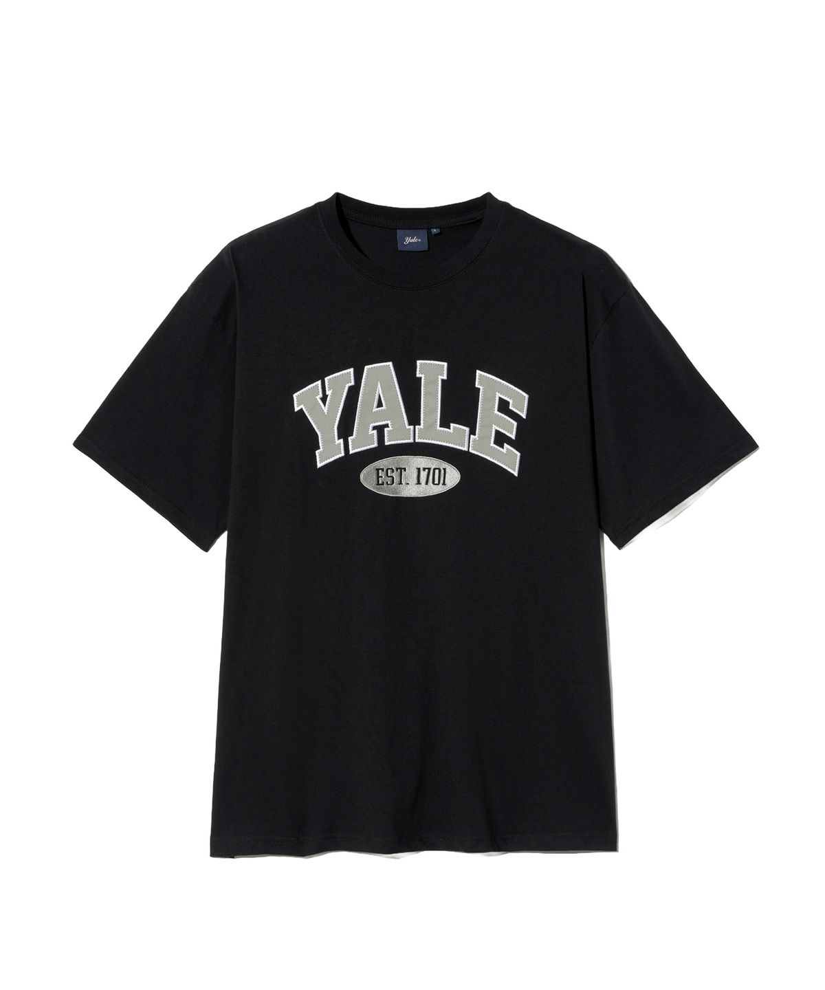 예일(YALE) 투톤아치 반팔티셔츠_블랙