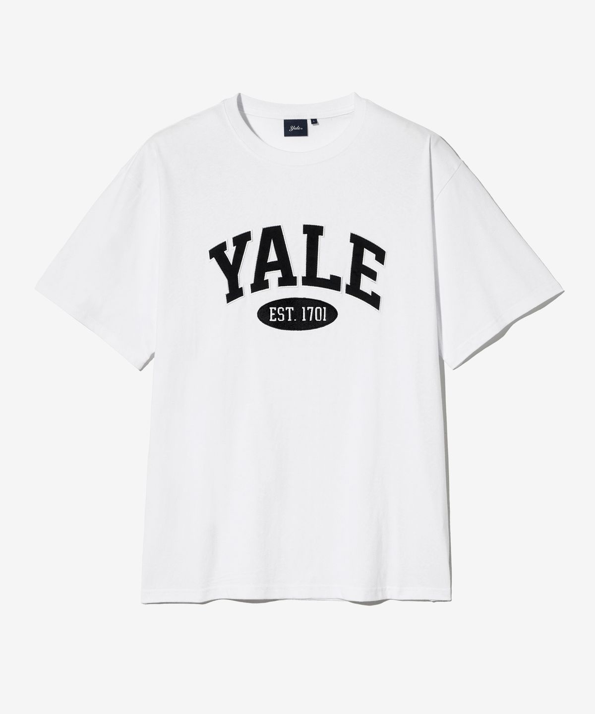 예일(YALE) 투톤아치 반팔티셔츠 화이트
