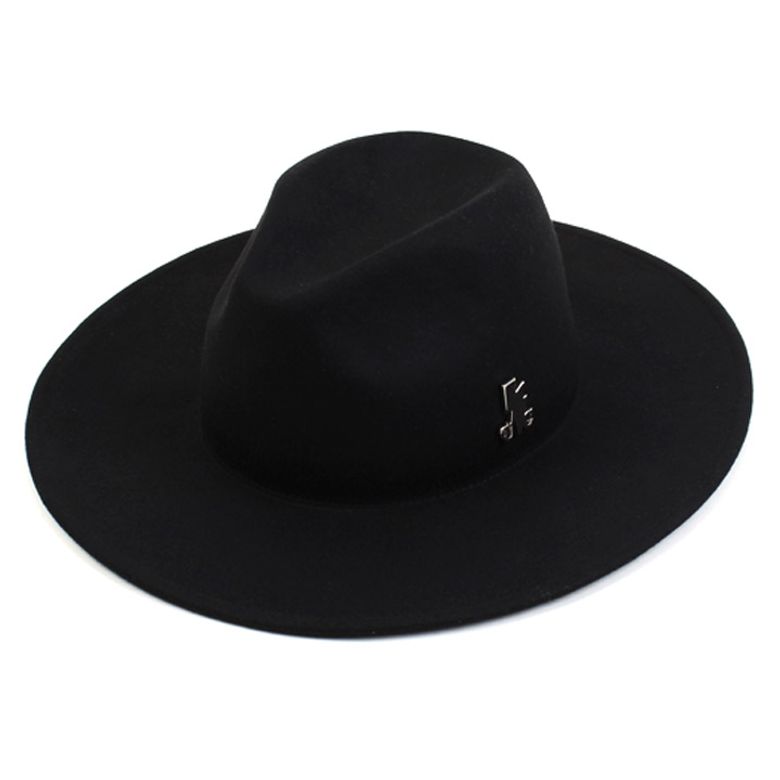 Silver Thunder Wool Black Fedora 울페도라