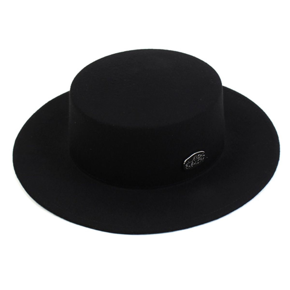 유니버셜 케미스트리(UNIVERSAL CHEMISTRY) Silver Bubble Flat Wool Black Fedora 울페도라