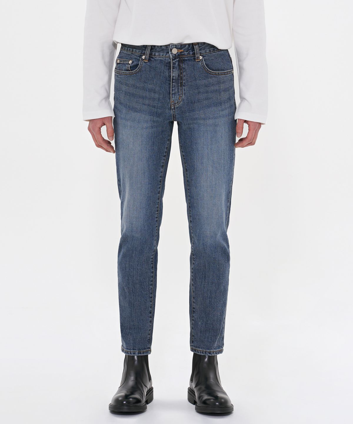 덴메이드(DENMADE) DEN0311 pale bluegrey slim crop
