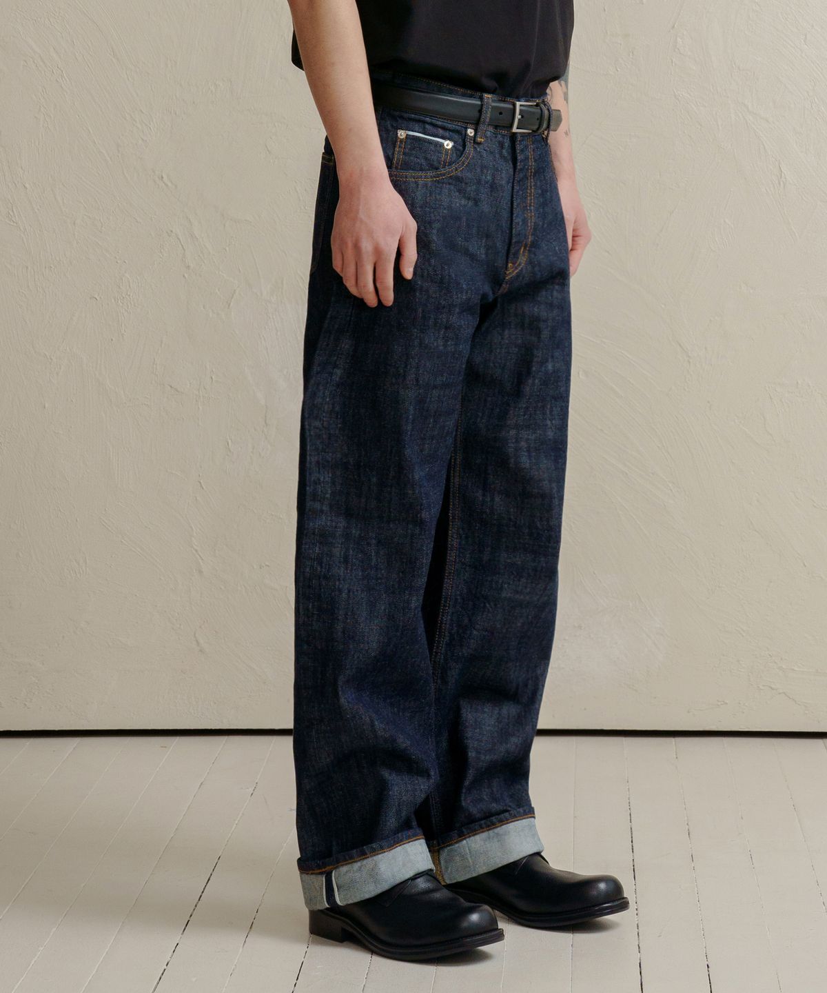 덴메이드(DENMADE) DEN0861 Selvedge Wide Fit (Mid Indigo)