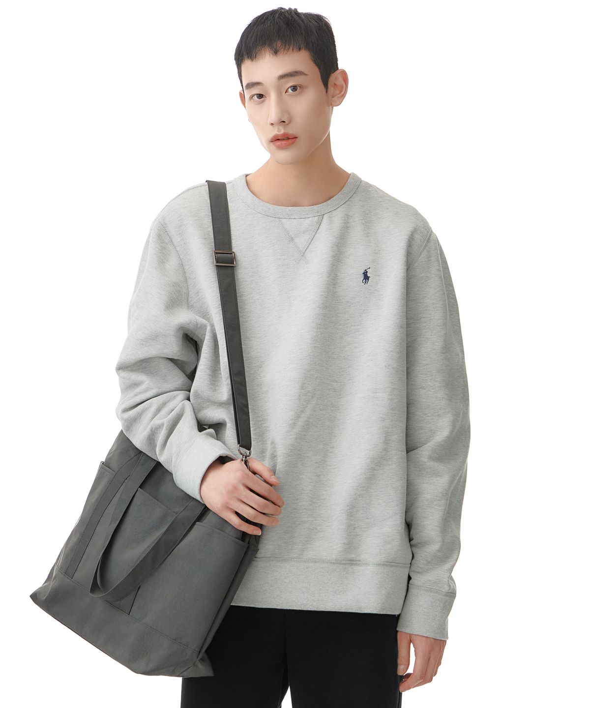 폴로 랄프 로렌(POLO RALPH LAUREN) 플리스 크루넥 스웨트셔츠 - 그레이