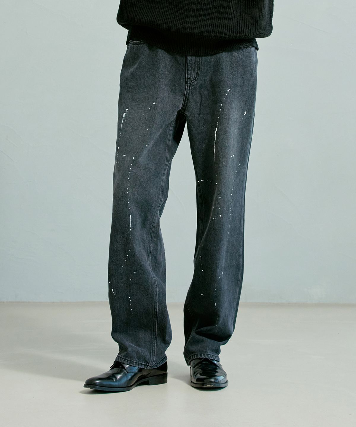 프리즘웍스(FRIZMWORKS) PAINTING WASHED PANTS _ WASHED BLACK