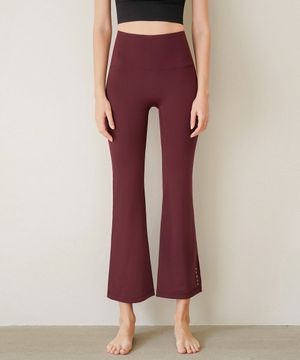 (FM10220)데일리 10부 부츠컷 레깅스_다크레드